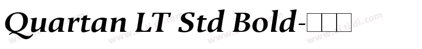 Quartan LT Std Bold字体转换